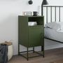 Voir la diapositive 3 : VIDAXL Table de chevet vert olive 36x39x78 cm acier