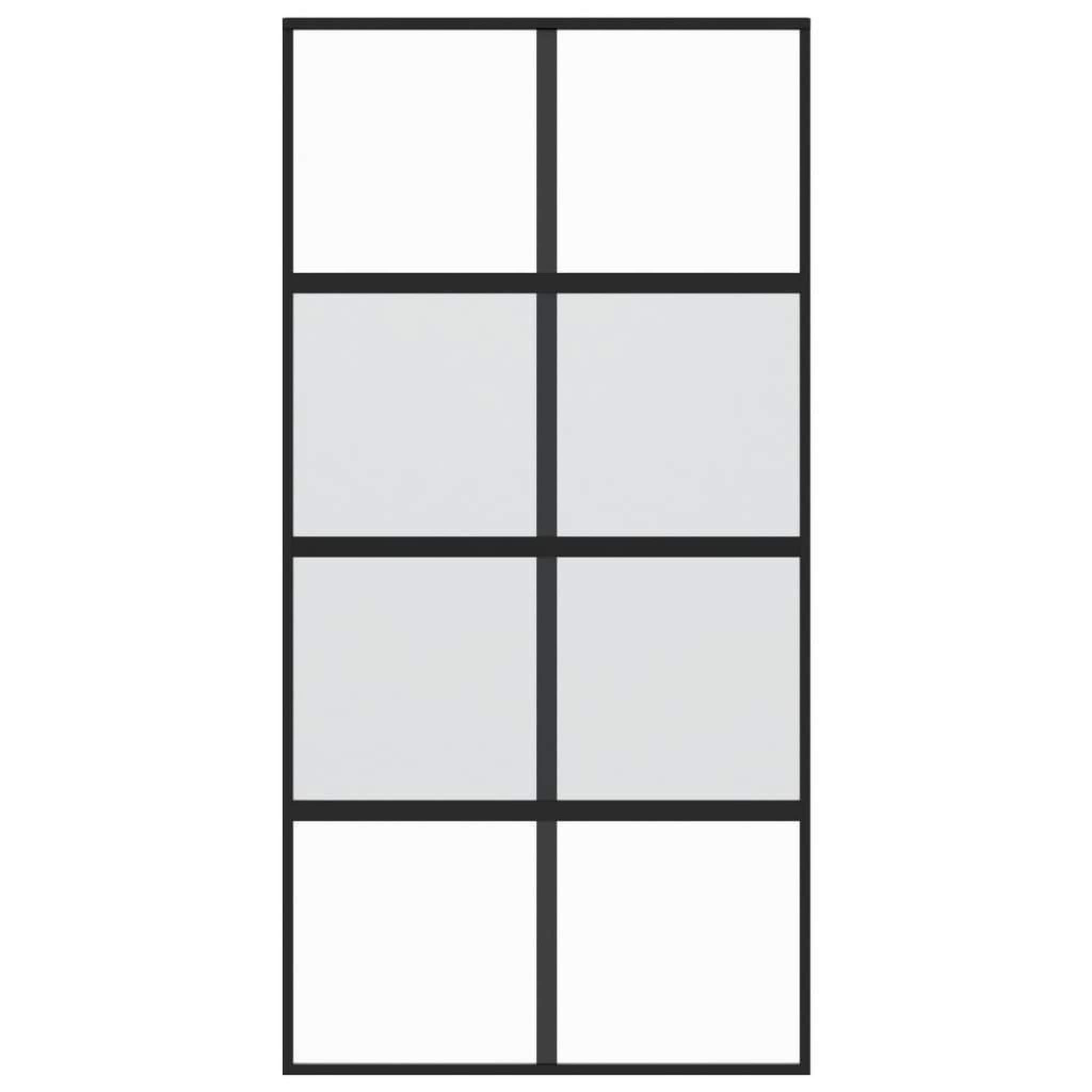 Voir la diapositive 4 : VIDAXL Porte coulissante noir 102,5x205 cm verre trempe aluminium