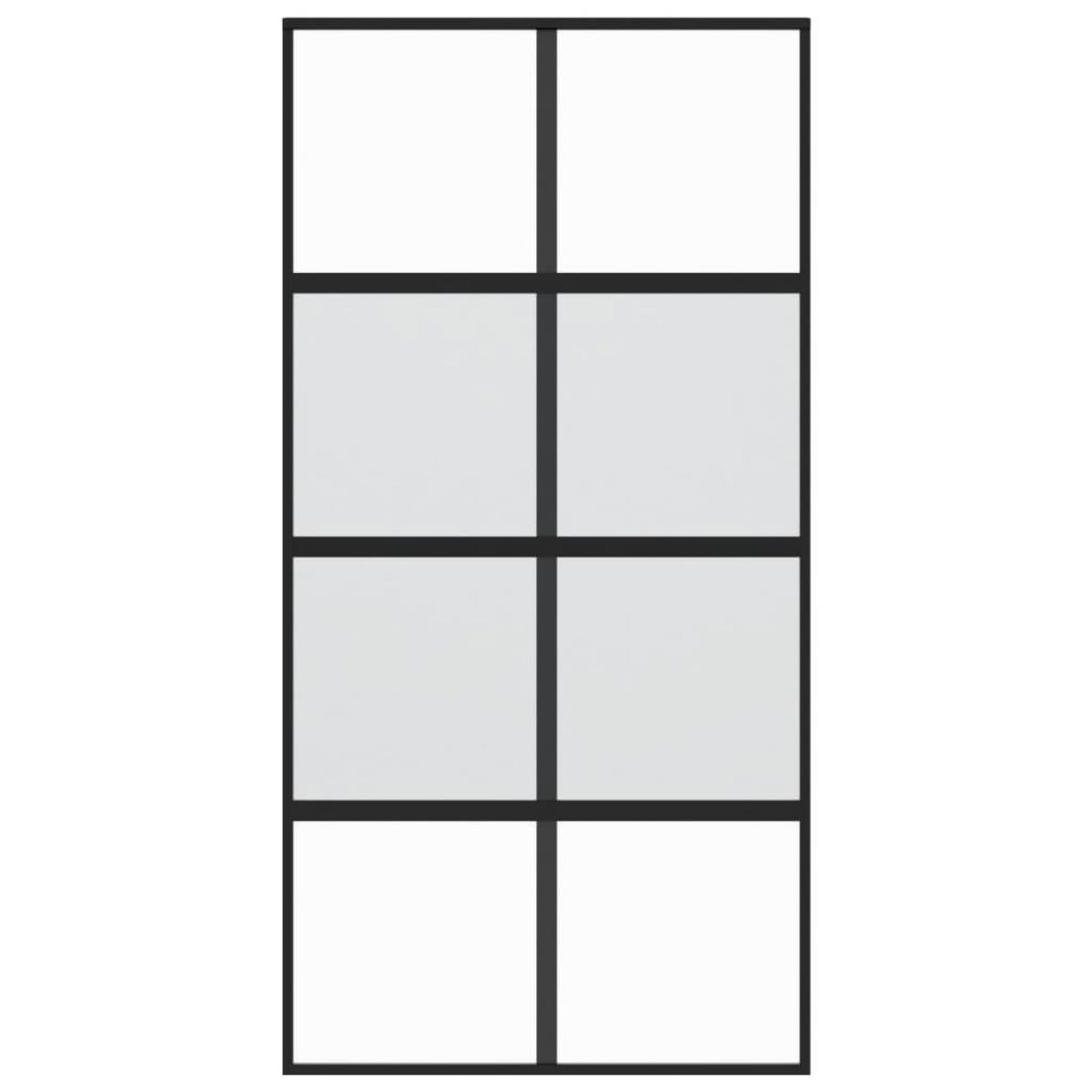 VIDAXL Porte coulissante noir 102,5x205 cm verre trempe aluminium