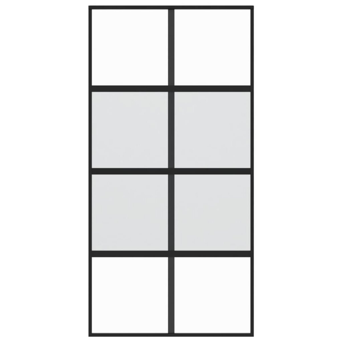 VIDAXL Porte coulissante noir 102,5x205 cm verre trempe aluminium