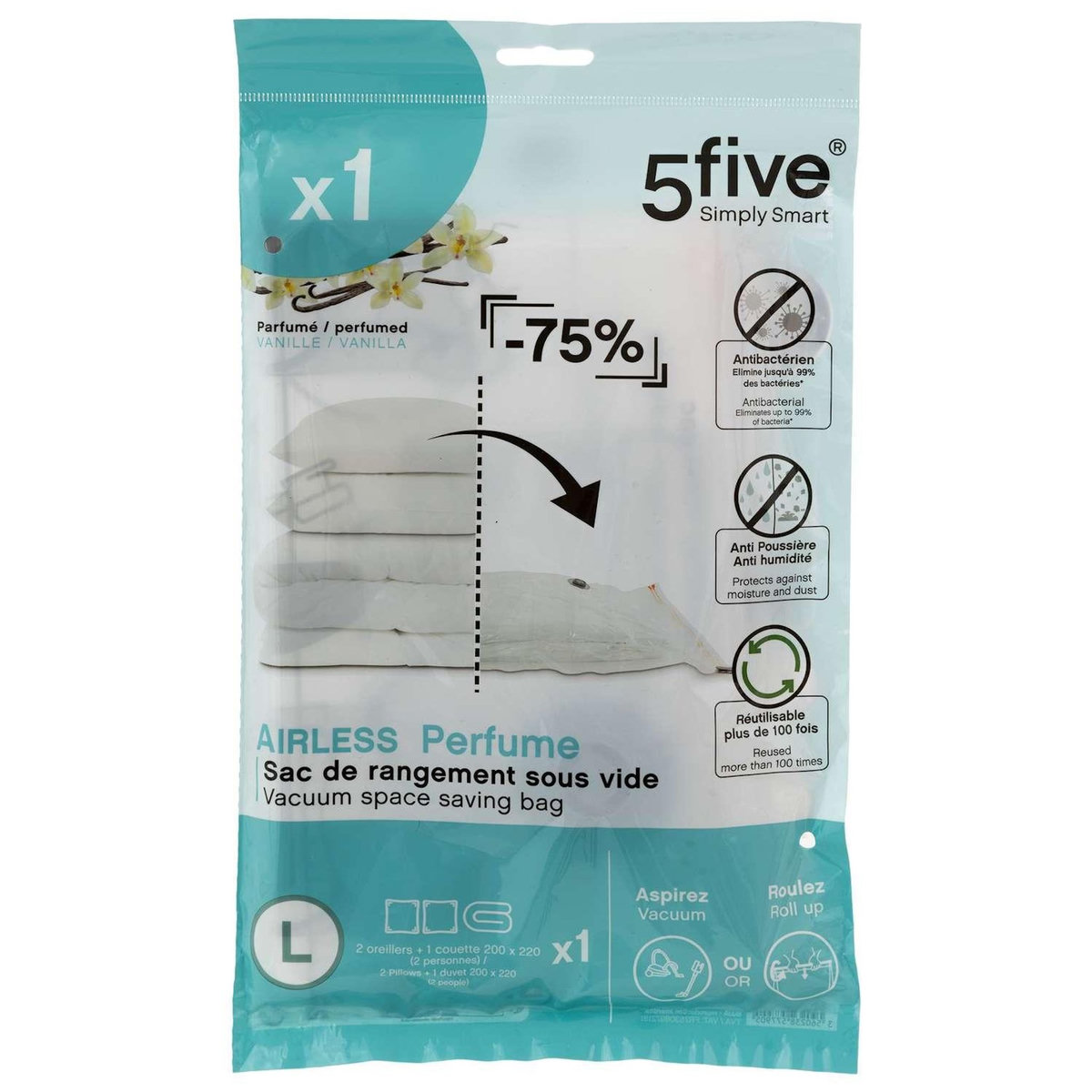 FIVE Housse de rangement sous-vide Taille L