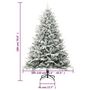 Voir la diapositive 6 : VIDAXL Sapin de Noël artificiel à flocons de neige Vert 180 cm PVC PE