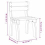 Voir la diapositive 6 : VIDAXL Chaise de jardin Bois de pin impregne