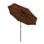 Voir la diapositive 1 : OUTSUNNY Parasol en aluminium rond polyester 180g/m² manivelle inclinable Ø 3 x 2,45 m chocolat