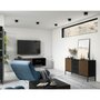 Voir la diapositive 5 : BEST MOBILIER Savanna - buffet bas - effet bois et noir - 3 tiroirs et 2 portes - 150 cm