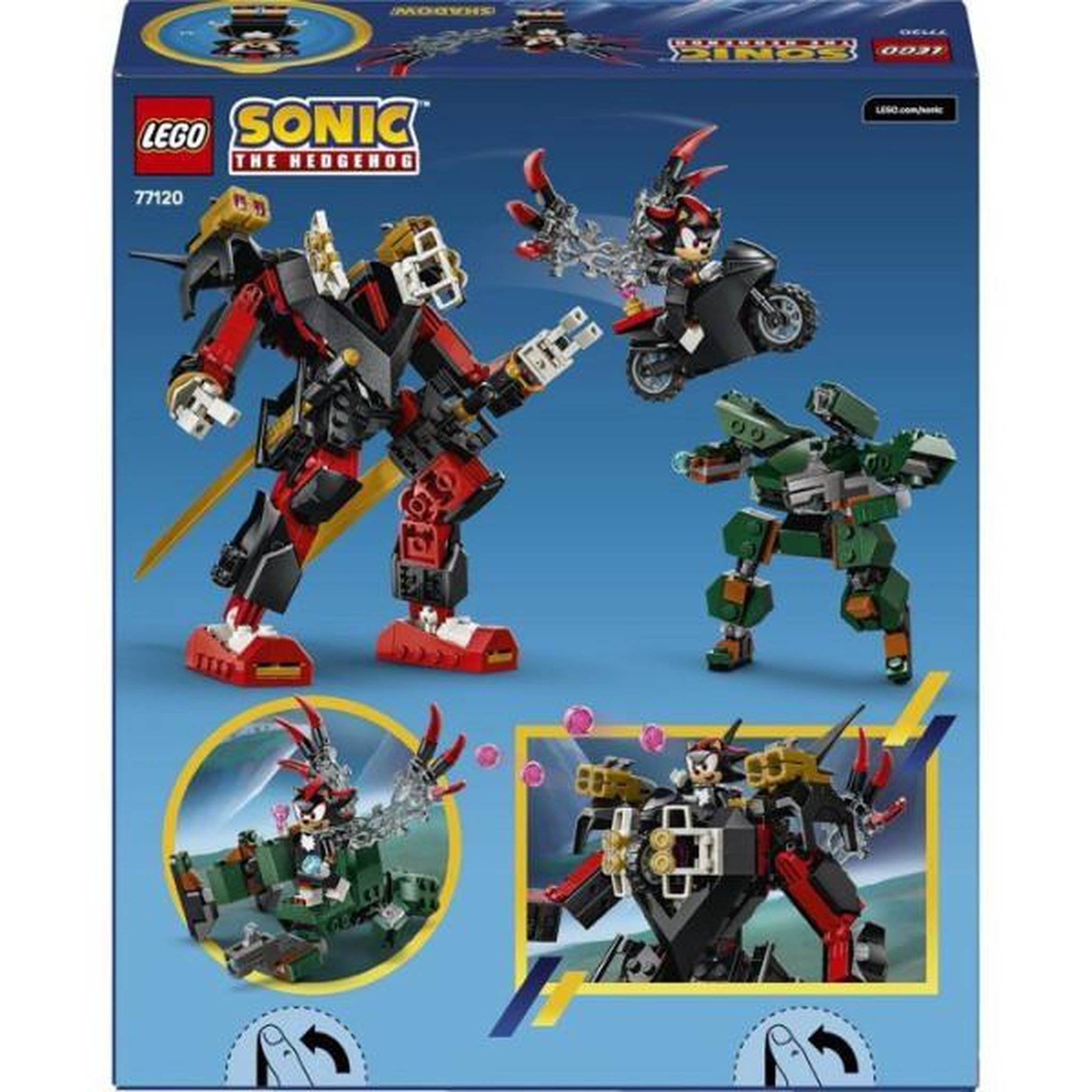 Voir la diapositive 6 : LEGO LEGO Sonic 77120 - Exclu Cdiscount - The Hedgehog™ Le Robot de Shadow Contre le G.U.N. Trooper - Jouet de Construction des 8 A