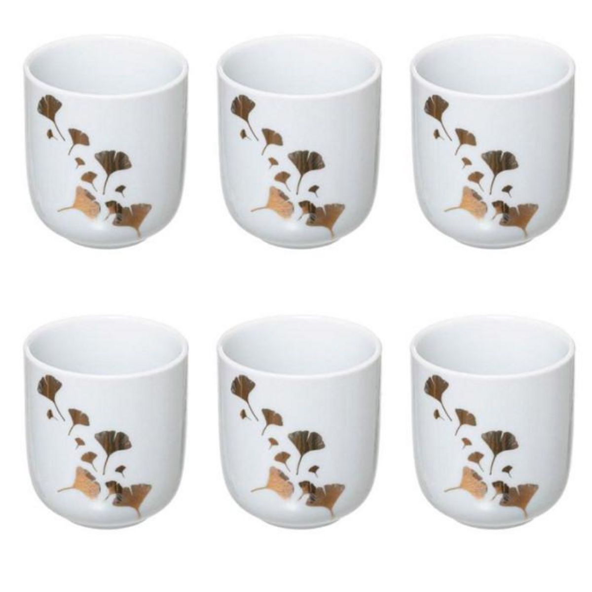 SECRET DE GOURMET Lot de 6 Tasses à Café  Délicatesse  12cl Blanc