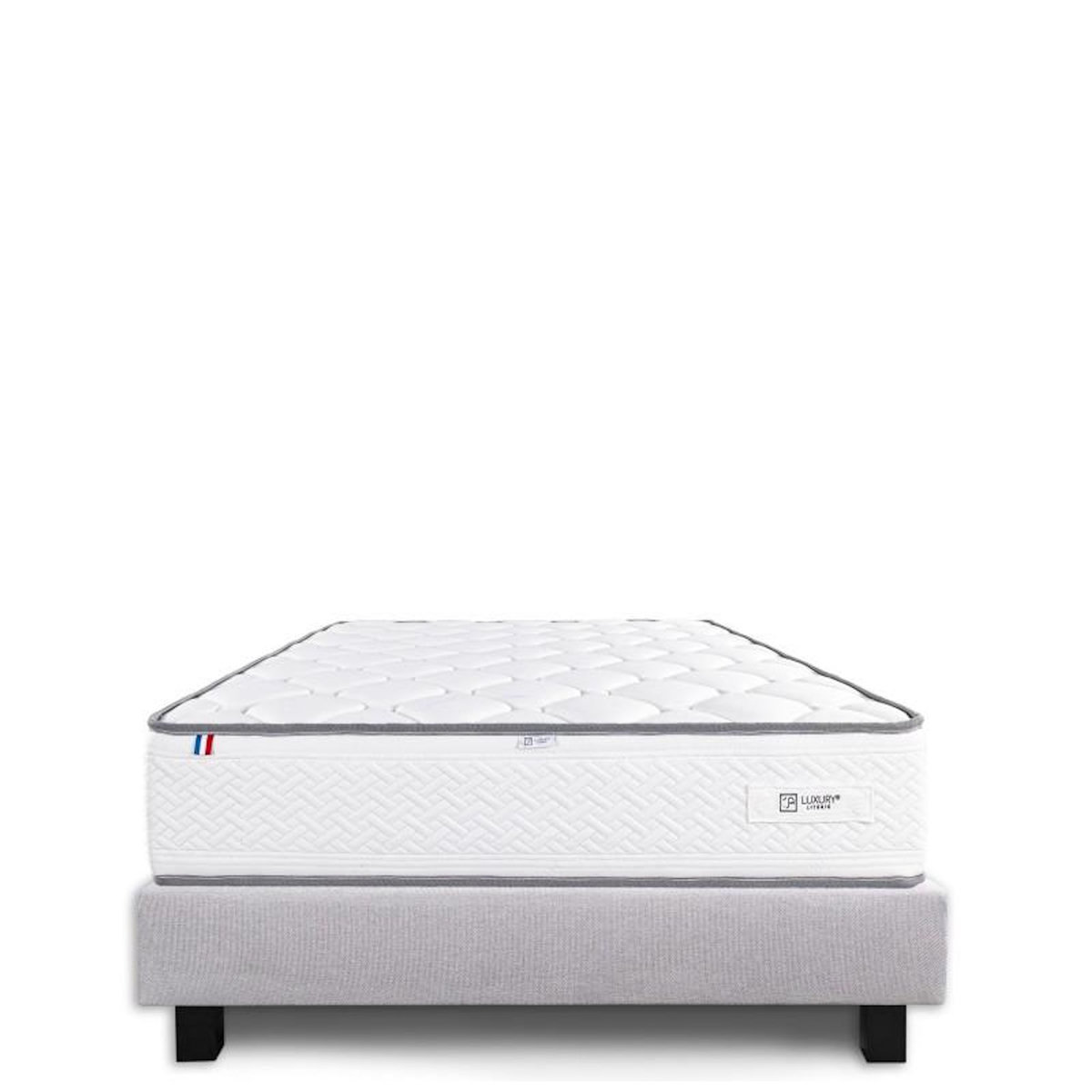 LUXURY LITERIE Ensemble literie mousse, Iris Ferme, Gris