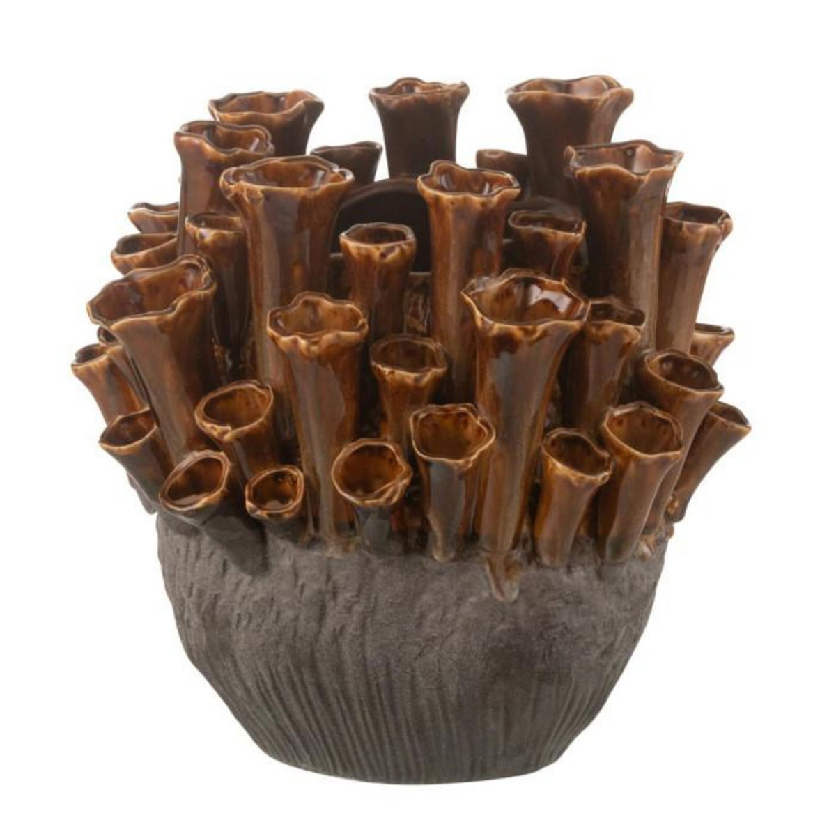 Paris Prix Vase en Porcelaine  Anémone  28cm Marron