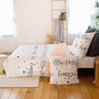 Voir la diapositive 3 : Home collection Parure housse de couette 100% microfibre 72gsm positive