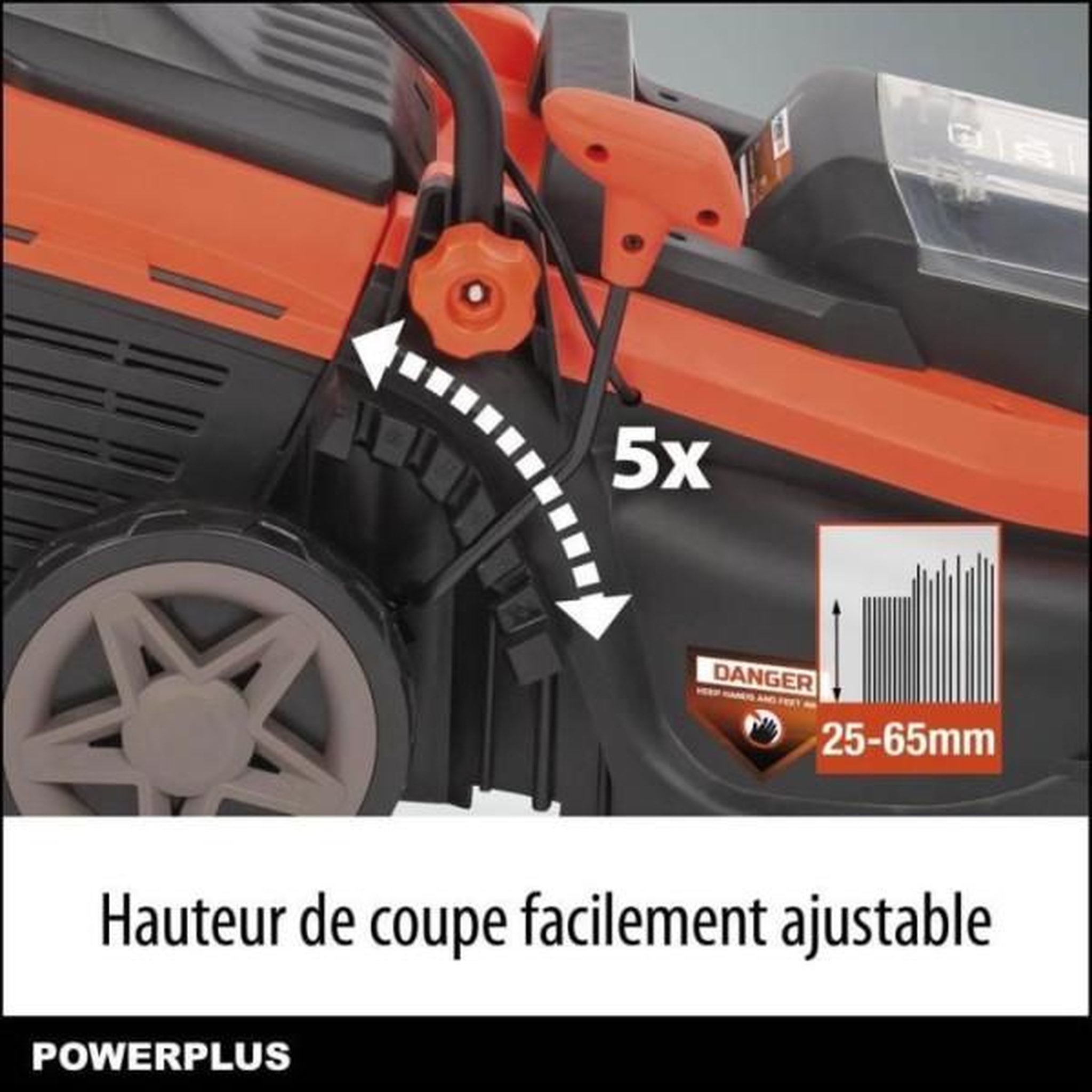 Voir la diapositive 3 : MARKET24 Tondeuse a Gazon   a batterie 20V 34 cm de coupe DUAL POWER POWDPGLWS1 - Batterie 4Ah et chargeur inclus - Moteur brushless