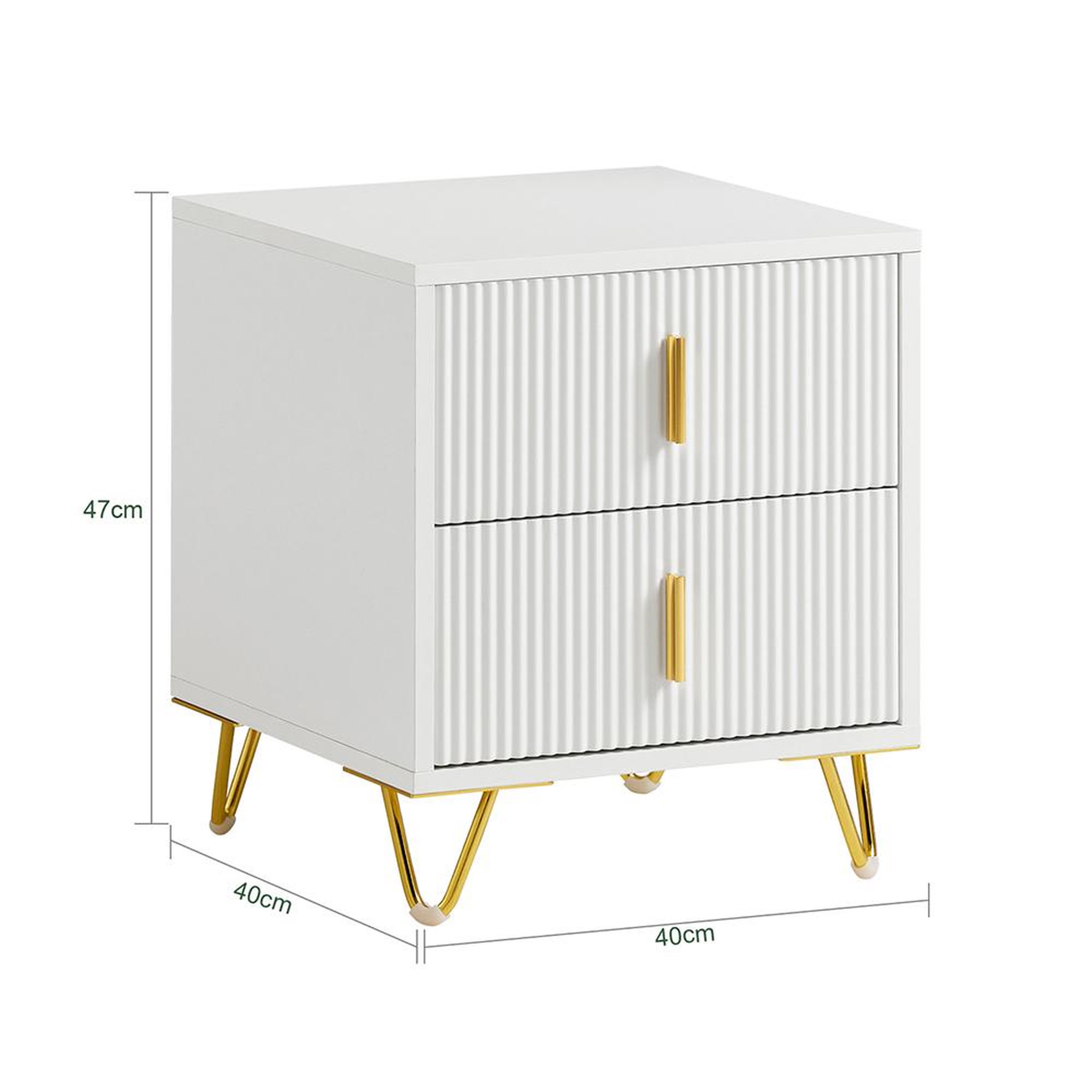 Voir la diapositive 3 : SOBUY SoBuy - Table De Chevet à deux tiroirs - Moderne - FBT115X2