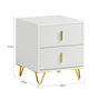 Voir la diapositive 3 : SOBUY SoBuy - Table De Chevet à deux tiroirs - Moderne - FBT115X2
