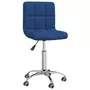 VIDAXL Chaise pivotante de bureau Bleu Tissu