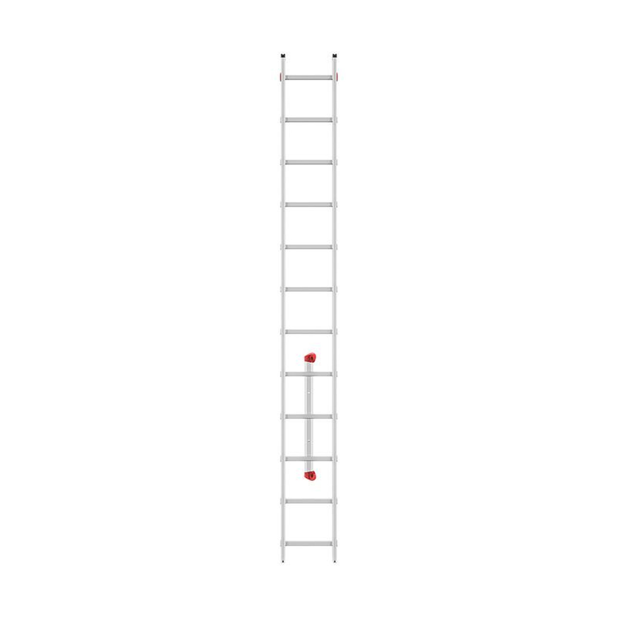 HAILO Echelle simple 12 échelons 3,4m/4,3m en alu professionnelle Hailo ProfiStep Uno