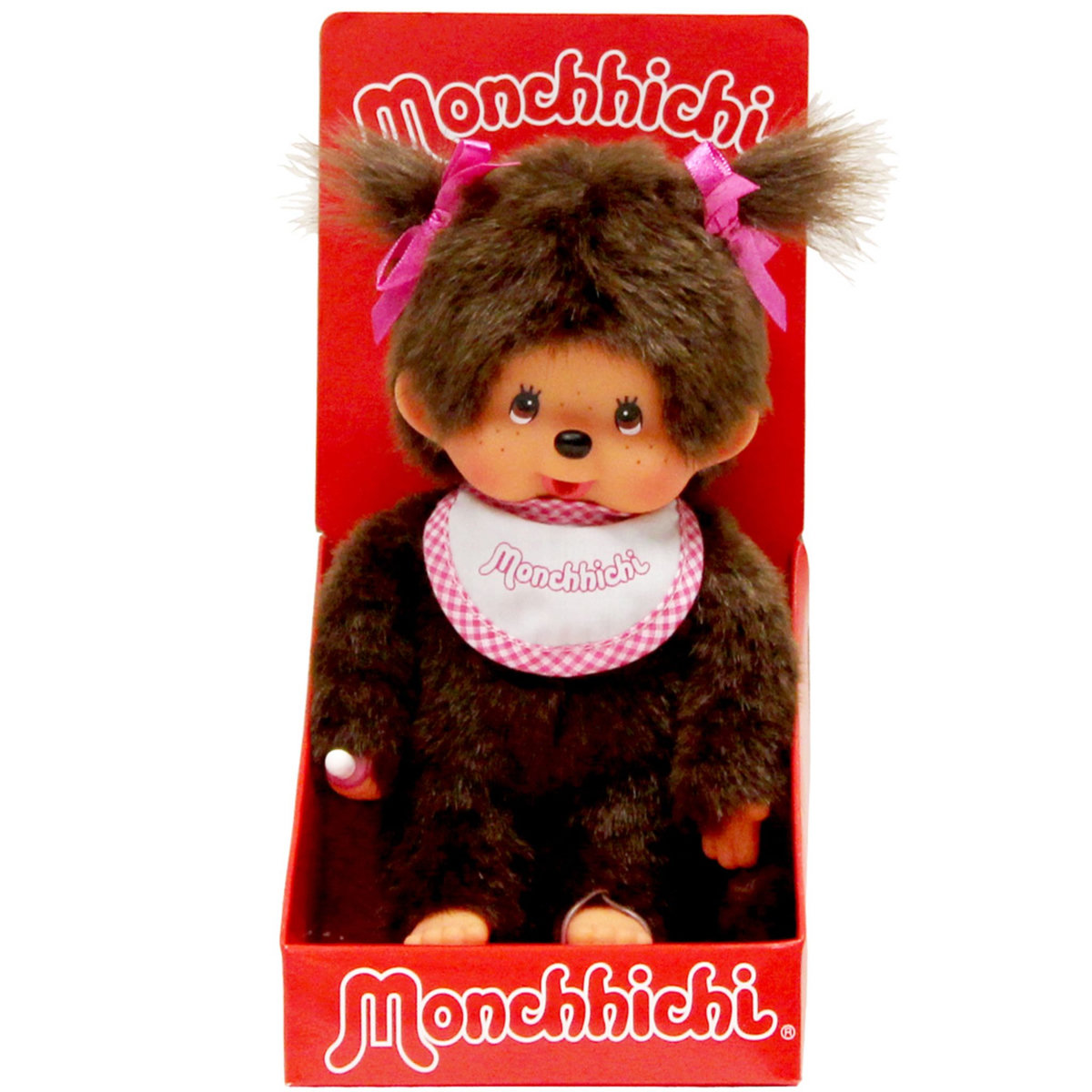 BANDAI Monchhichi - Fille Rose 20 cm - Dès 24 mois