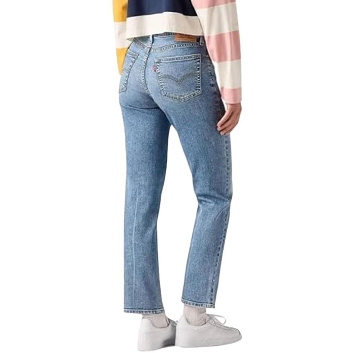 Levi's Jean 724 Bleu Clair Femme Levi's High Rise Straight