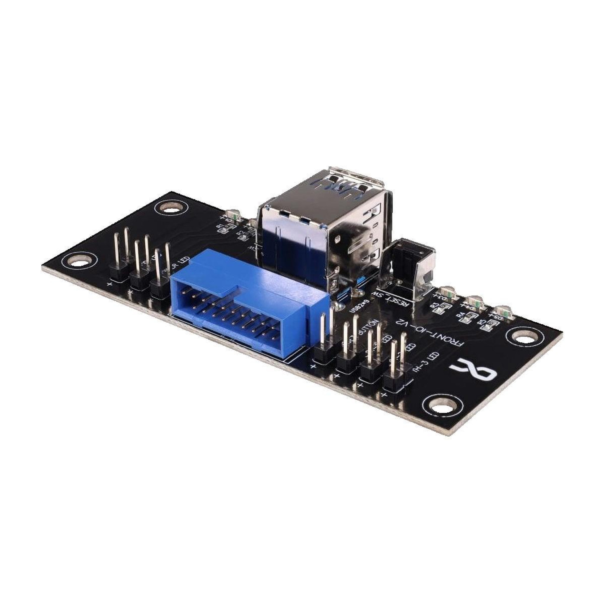 Voir la diapositive 2 : ALPHACOOL Panneau I/O Alphacool USB 3.0 Noir
