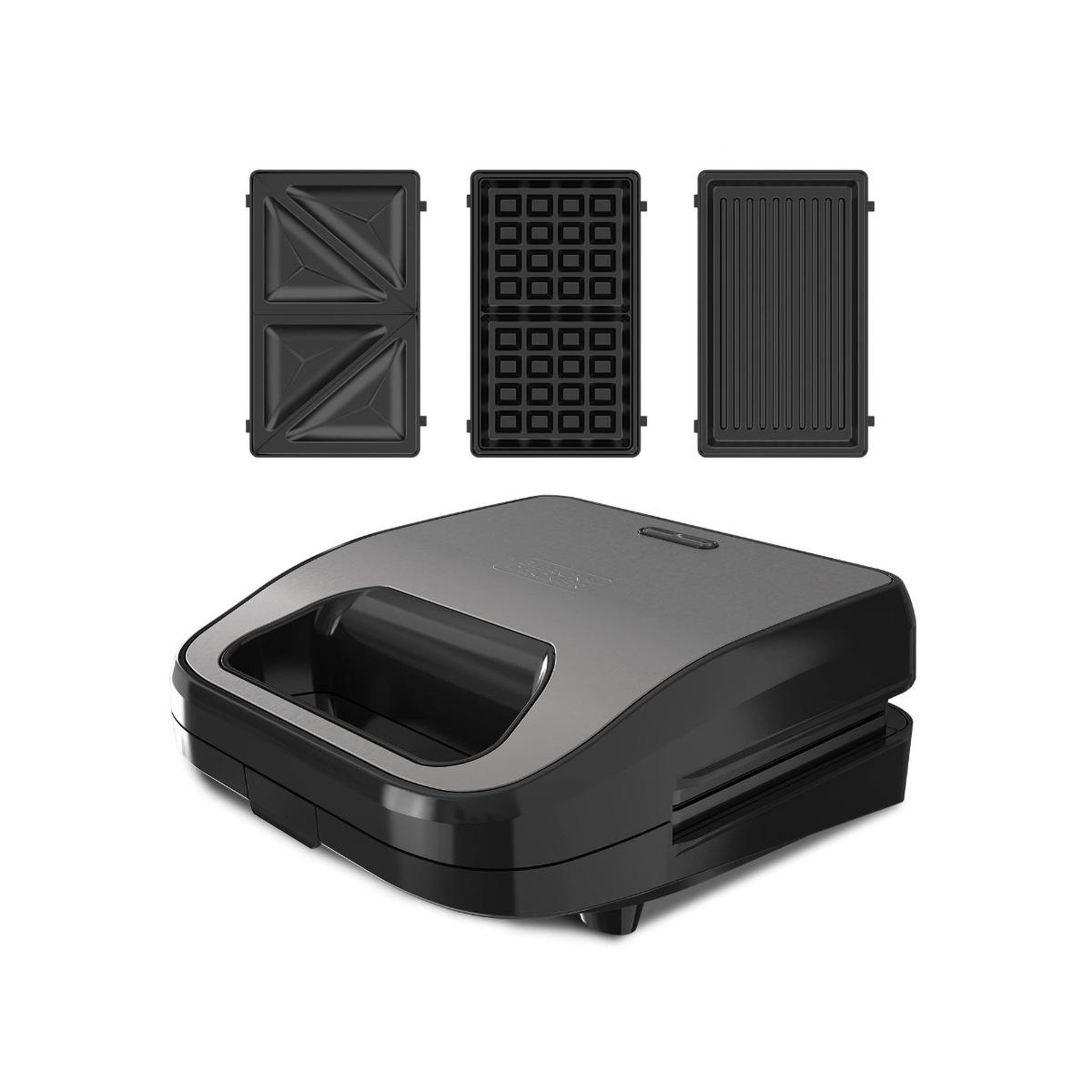 Black et Decker Croque-gaufre-grill 750w gris - BXSA754E