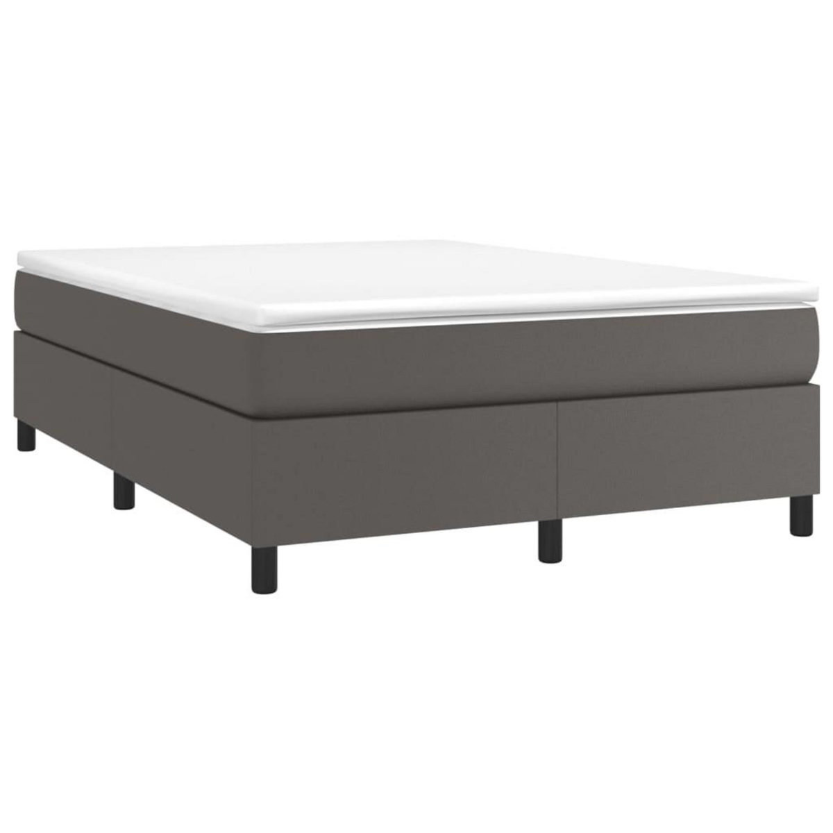 VIDAXL Cadre de lit sans matelas gris 140x190 cm similicuir