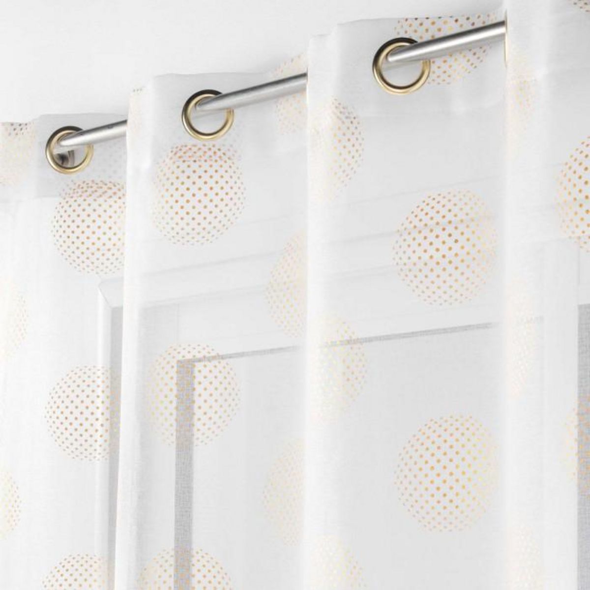 Paris Prix Rideau Voilage à Œillets  Sixtine  140x240cm Or