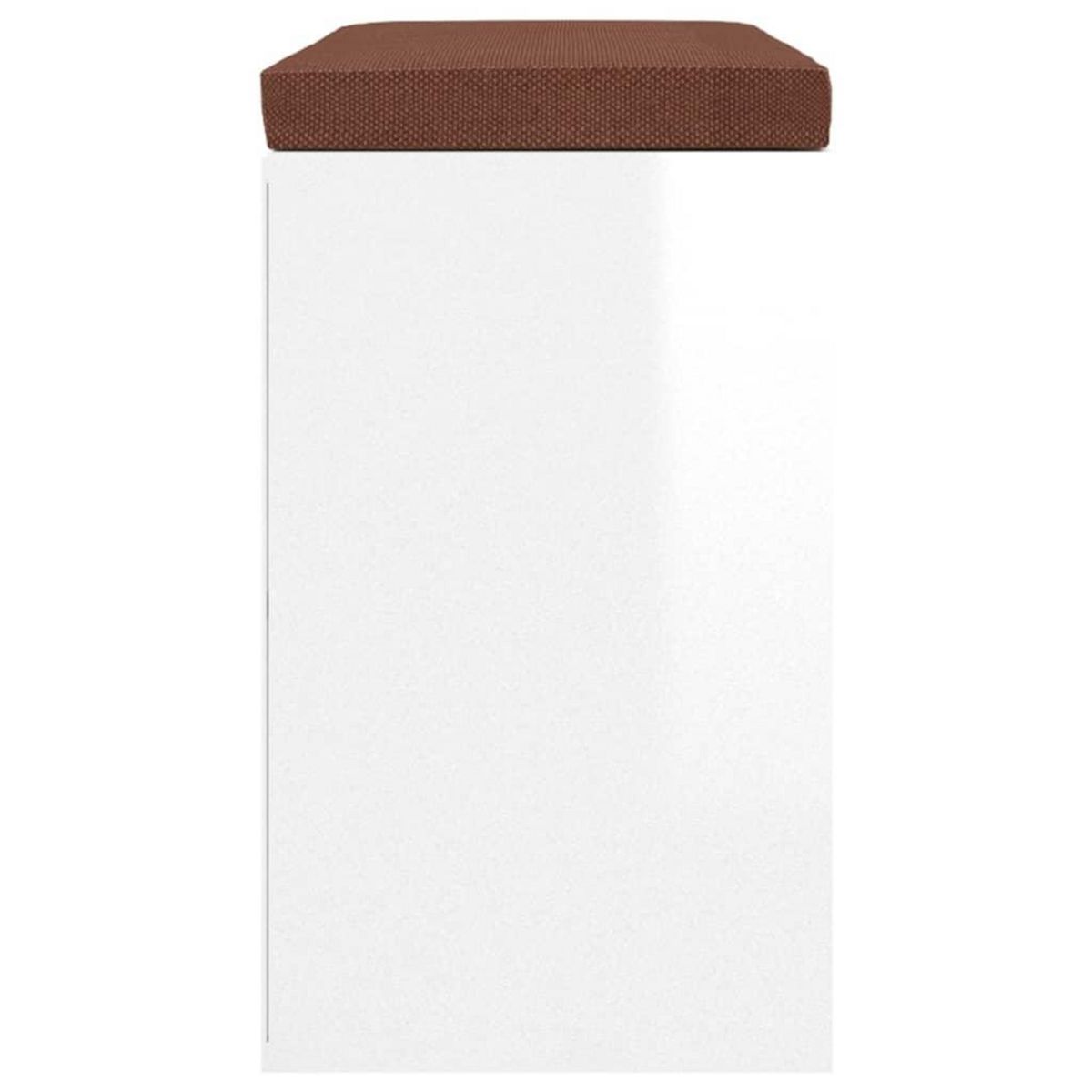 VIDAXL Banc a chaussures Blanc brillant 103x30x48 cm Bois d'ingenierie