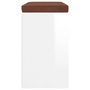 Voir la diapositive 5 : VIDAXL Banc a chaussures Blanc brillant 103x30x48 cm Bois d'ingenierie