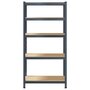 Voir la diapositive 4 : VIDAXL Etagere de rangement 5 niveaux Anthracite Acier bois ingenierie