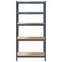Voir la diapositive 4 : VIDAXL Etagere de rangement 5 niveaux Anthracite Acier bois ingenierie