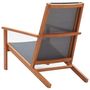 Voir la diapositive 4 : VIDAXL Chaise de jardin Gris Bois d'eucalyptus solide et textilene