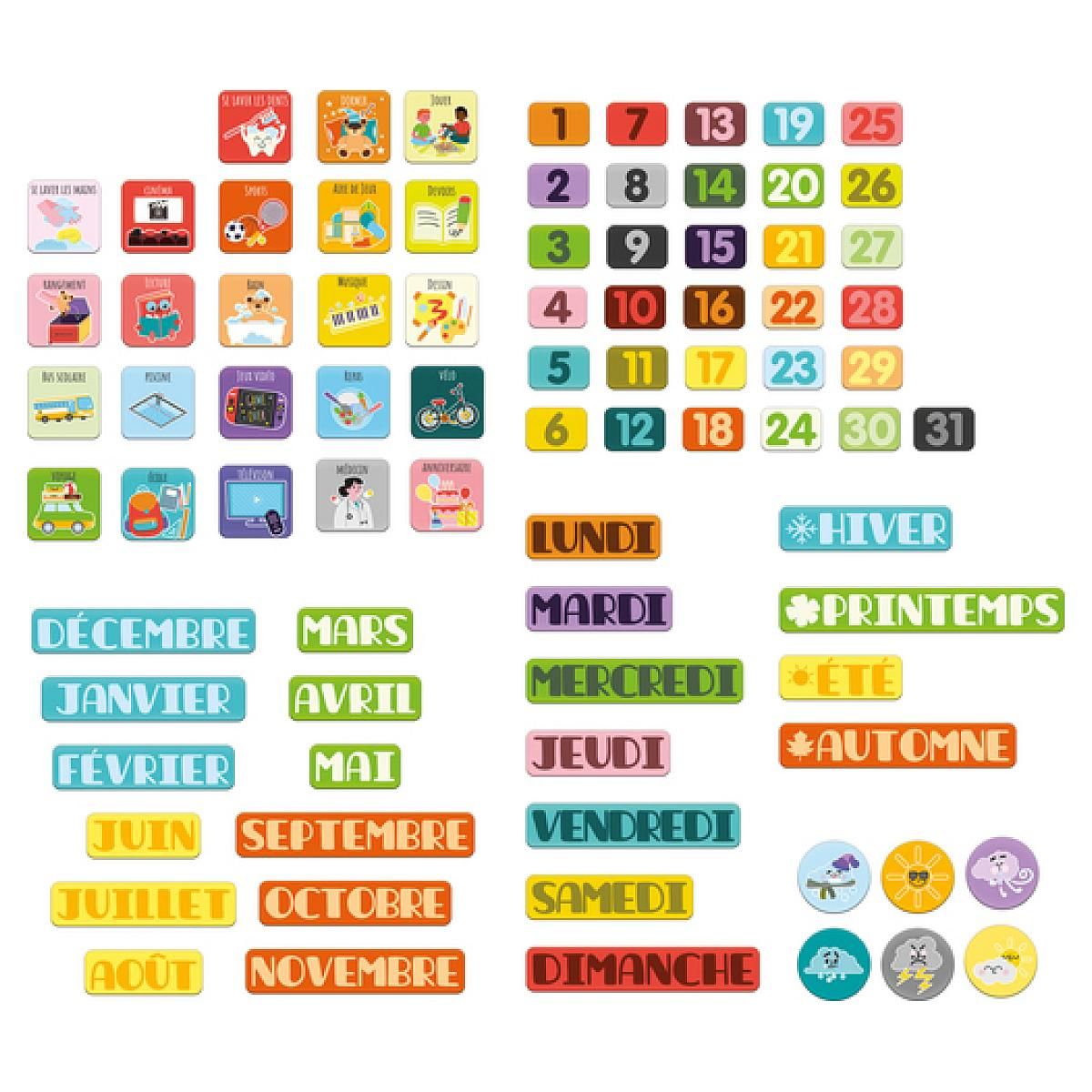 JeuJura Calendrier en bois - magnetique