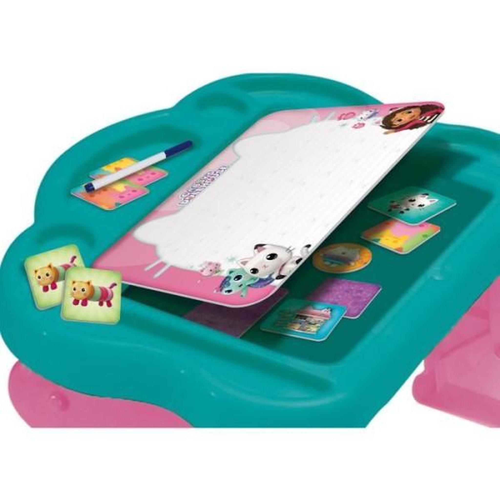 Voir la diapositive 6 : LISCIANI GIOCHI Table éducative - lisciani - gabby's dollhouse - super desk - jeux logiques - personnages animés - activités ludiques