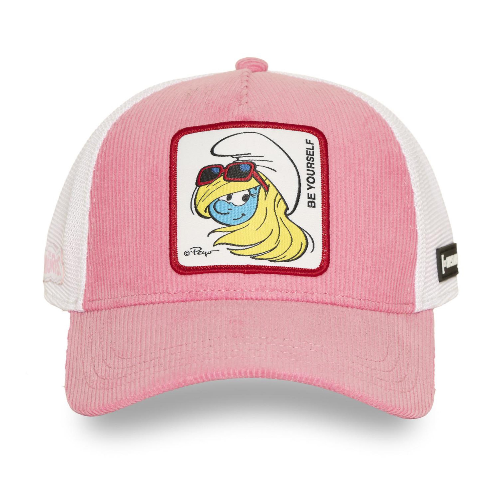 Voir la diapositive 2 : CAPSLAB Casquette baseball effet velours avec filet et patch soft pink