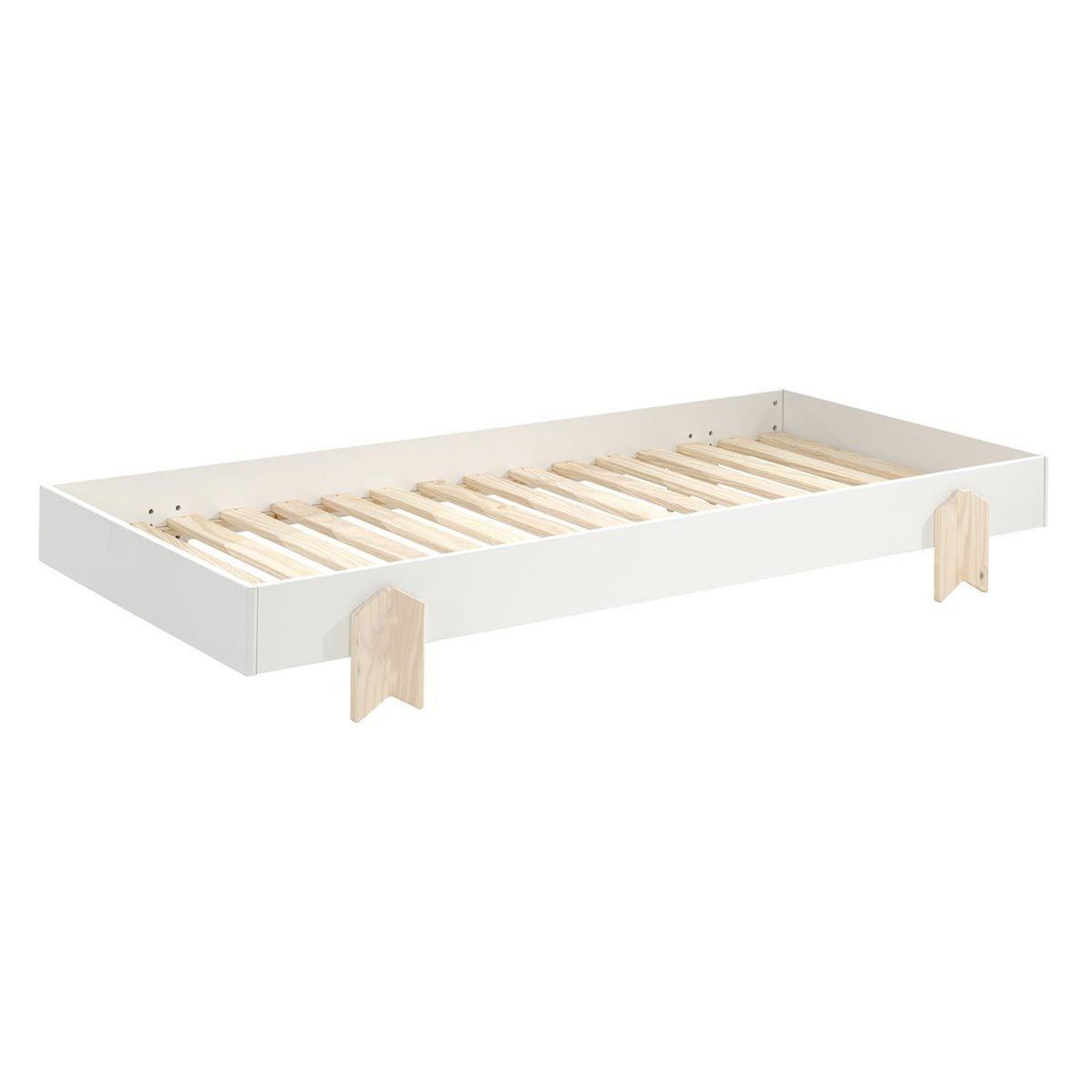 Voir la diapositive 3 : Paris Prix Lit enfant en bois  modulo arrow ii  90x200cm blanc