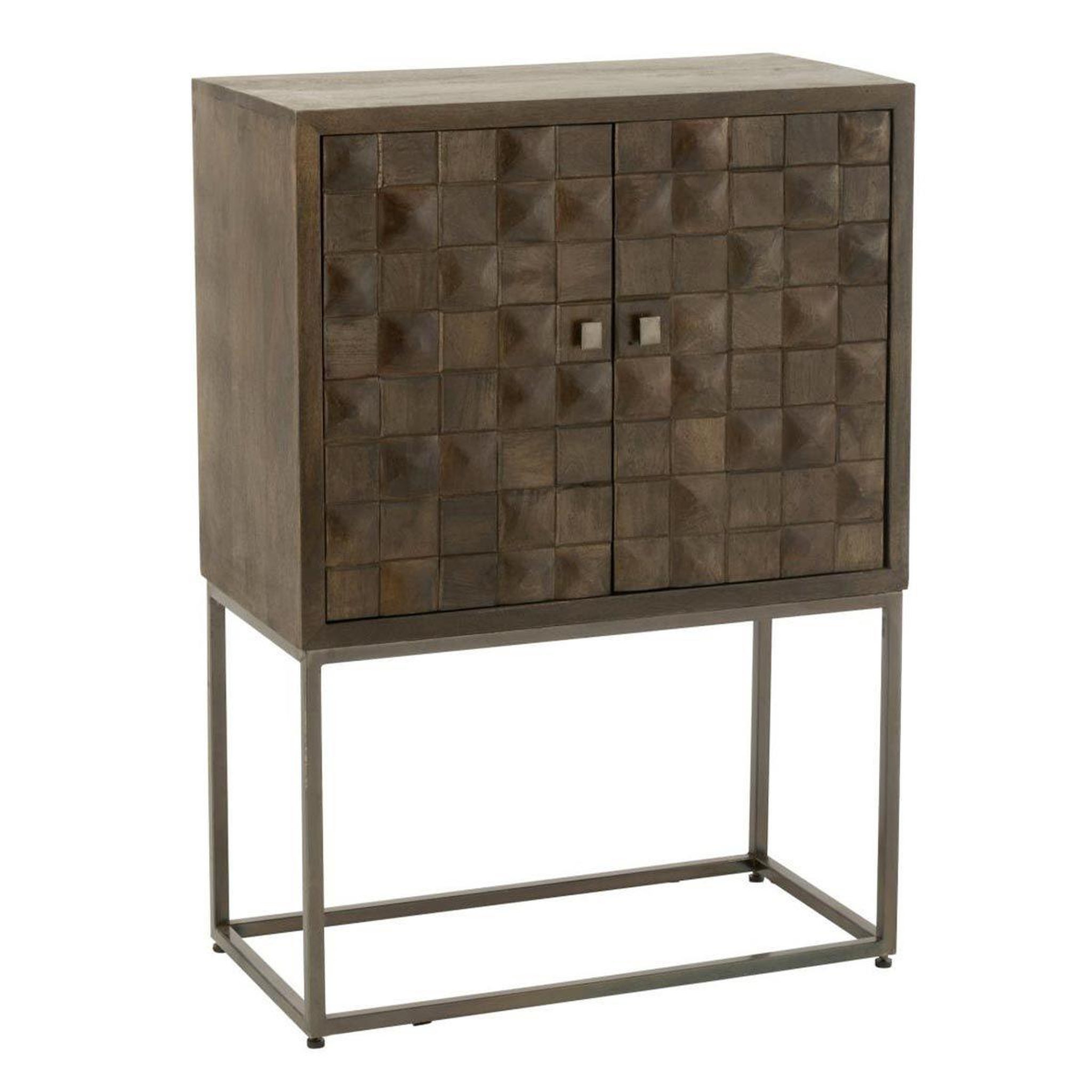 Voir la diapositive 1 : J-LINE Commode 2 portes sur pied  pino  122cm marron