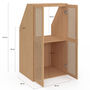 Voir la diapositive 5 : ID MARKET Armoire sous pente 2 portes EDHEN 60 x 50 x 70/110 cm bois et cannage
