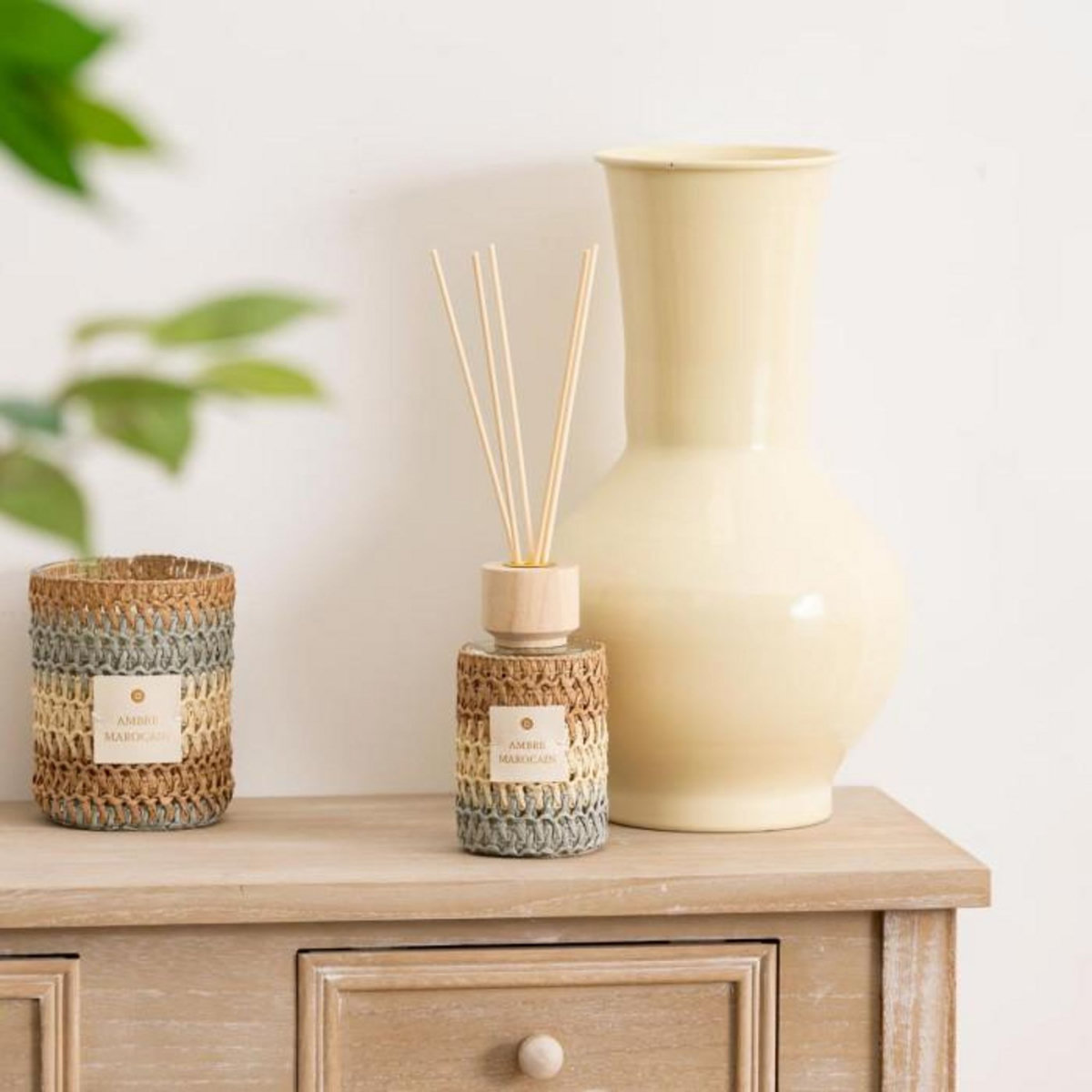 ATMOSPHERA Diffuseur de Parfum en Verre  Zaya  220ml Ambre Marocain