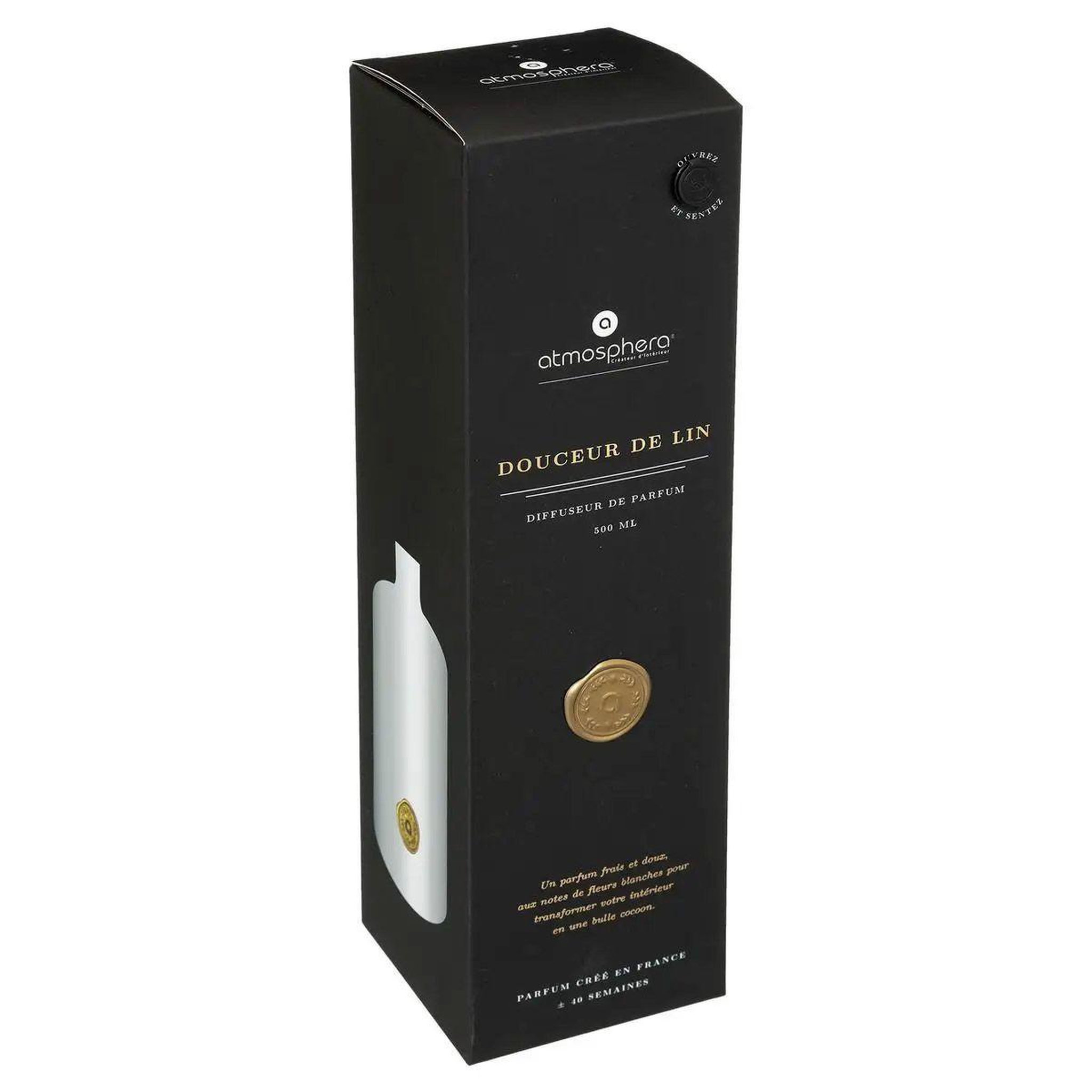 Voir la diapositive 2 : ATMOSPHERA Diffuseur de parfum  enzo  500ml douceur de lin