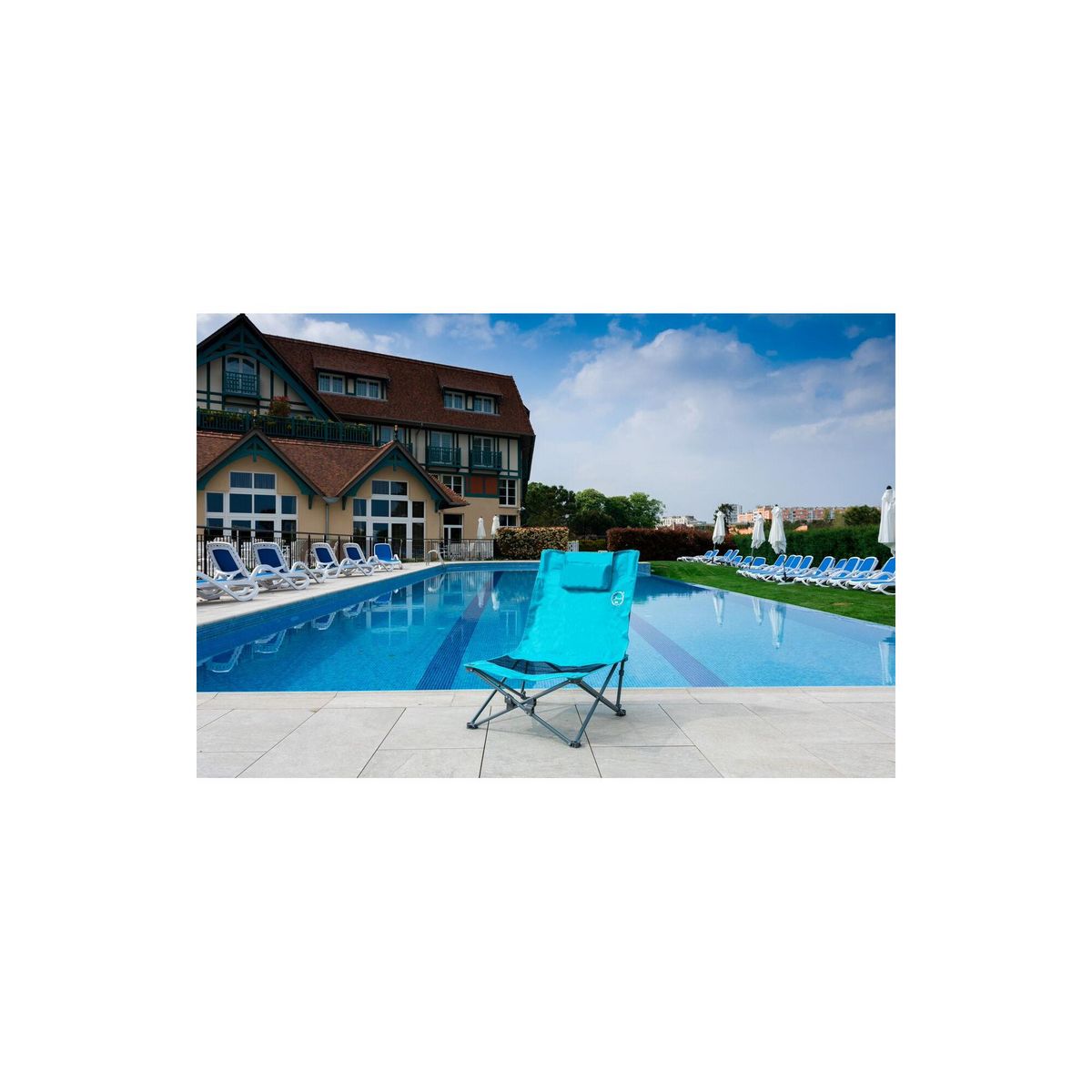 O'Sun Lot de 2 sièges de plage pliables - O'Beach - Housse de transport inclus - 40 x 40 x 70 cm