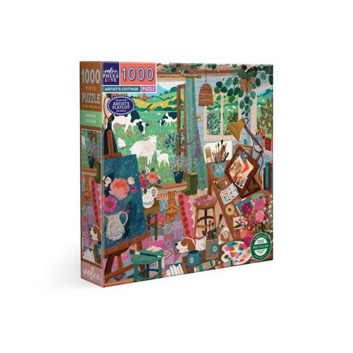 Eeboo Puzzle 1000 pièces Eeboo Artist's Cottage