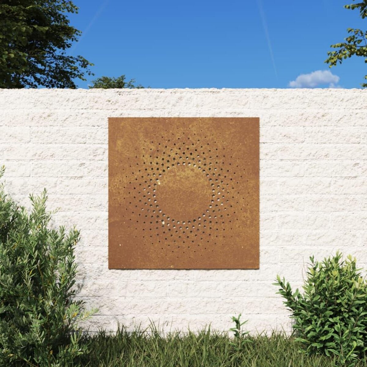 VIDAXL Decoration murale jardin 55x55 cm acier corten design du soleil