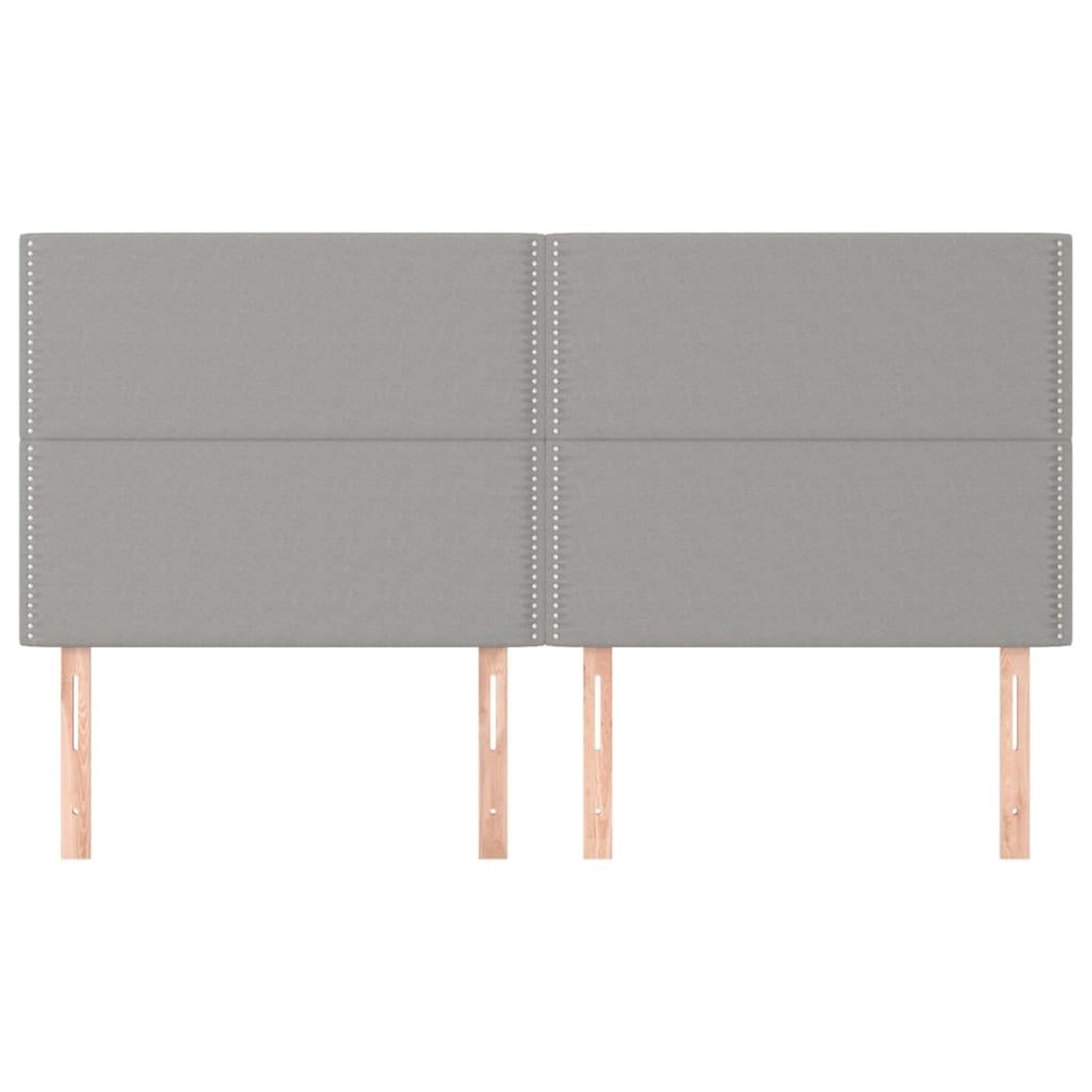 Voir la diapositive 3 : VIDAXL Tetes de lit 4 pcs Gris clair 90x5x78/88 cm Tissu