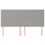 Voir la diapositive 3 : VIDAXL Tetes de lit 4 pcs Gris clair 90x5x78/88 cm Tissu