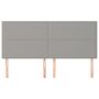 Voir la diapositive 3 : VIDAXL Tetes de lit 4 pcs Gris clair 90x5x78/88 cm Tissu