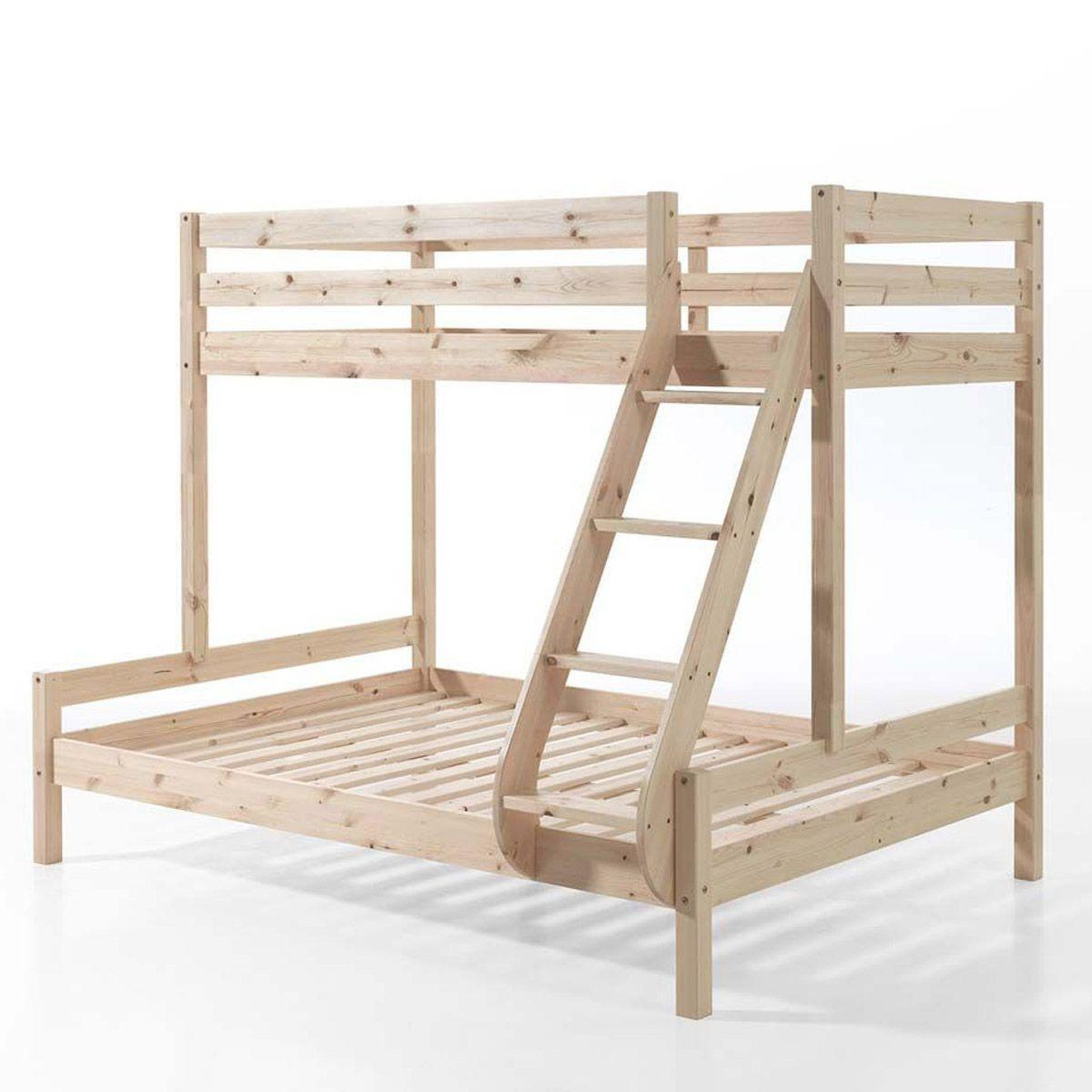 Voir la diapositive 3 : Paris Prix Lit superposé triple  pino  140x200cm naturel
