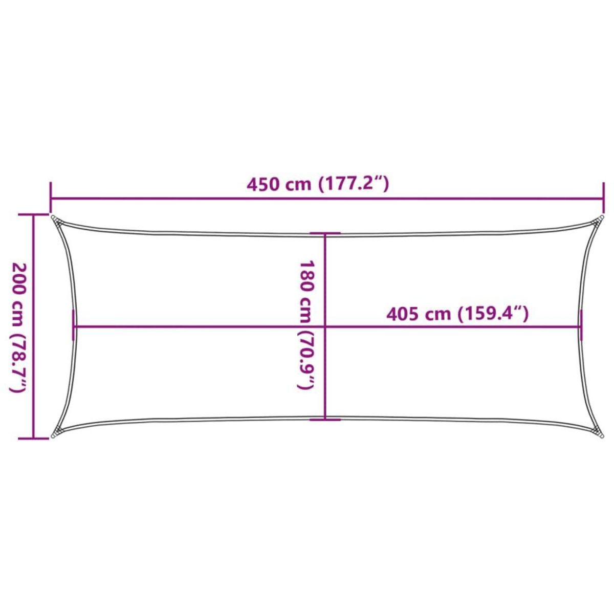 VIDAXL Voile d'ombrage 160 g/m^2 Creme 2x4,5 m PEHD