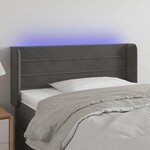 VIDAXL Tete de lit a LED Gris fonce 103x16x78/88 cm Velours