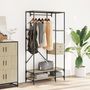 Voir la diapositive 3 : VIDAXL Porte vêtements avec étagères chêne sonoma bois d ingénierie