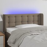VIDAXL Tete de lit a LED Taupe 93x16x78/88 cm Tissu