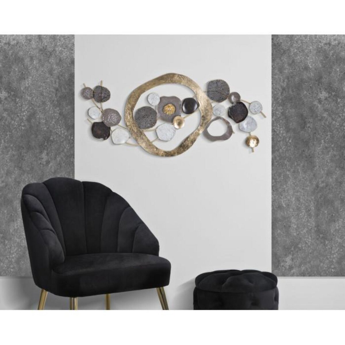 Paris Prix Décoration Murale en Métal  Indry  121cm Multicolore